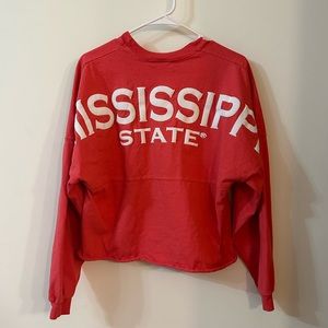 MISSISSIPPI STATE Crop Top T-Shirt Sz M/L